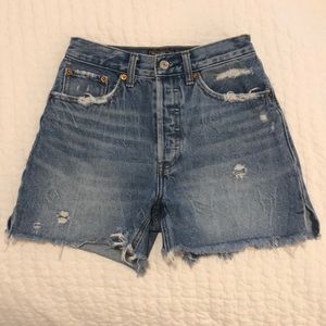A&F high waisted jean shorts